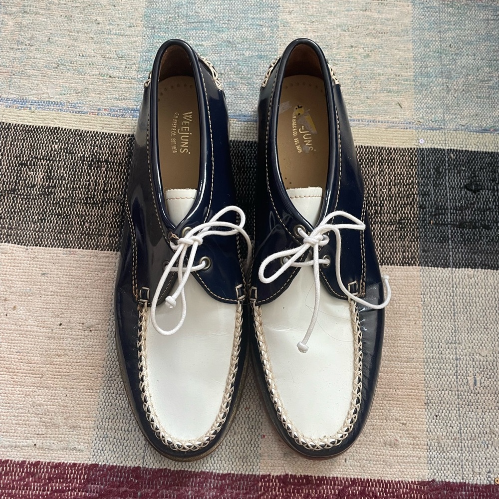 G.H. Bass Patent Leather Boat Shoes